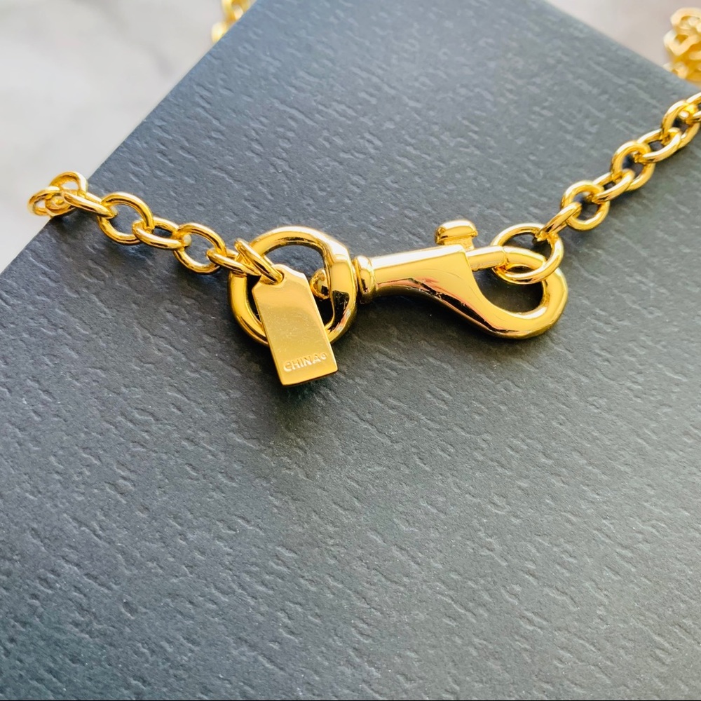 Coach Gold Chain Necklace With Round pendant - Picture 3 of 6